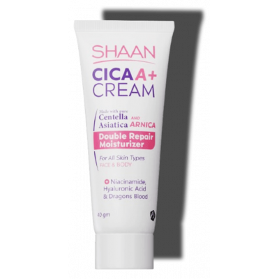 SHAAN CICA A+ CENTELLA & ASIATICA ARNICA DOUBLE REPAIR MOISTURIZER CREAM 40 GM